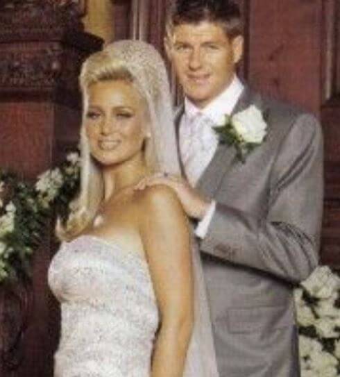 Lourdes Gerrard parents Steven Gerrard and Alex Curran at their wedding.